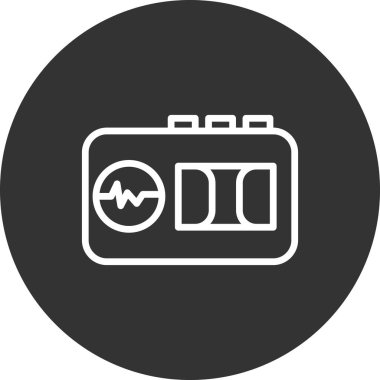 Teyp Tanıma simgesinin vektör illüstrasyonu