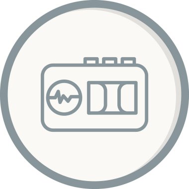 Teyp Tanıma simgesinin vektör illüstrasyonu