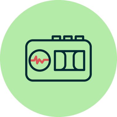 Teyp Tanıma simgesinin vektör illüstrasyonu