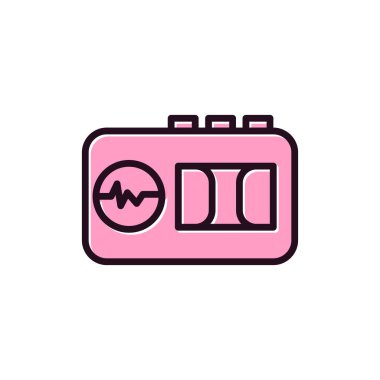 Teyp Tanıma simgesinin vektör illüstrasyonu