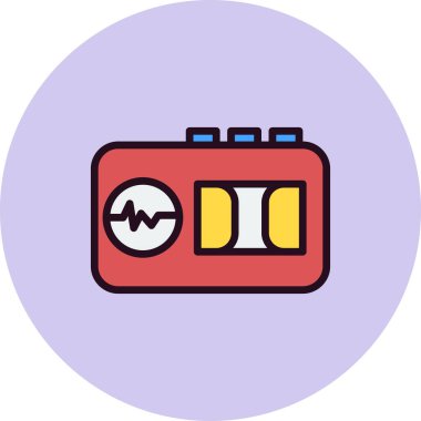 Teyp Tanıma simgesinin vektör illüstrasyonu