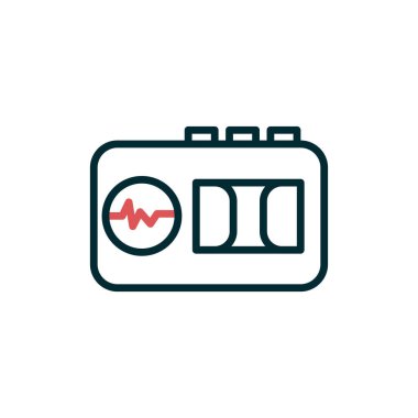 Teyp Tanıma simgesinin vektör illüstrasyonu