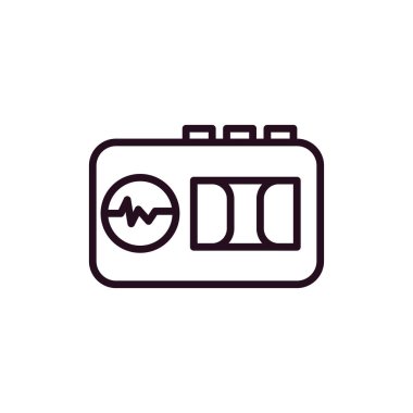 Teyp Tanıma simgesinin vektör illüstrasyonu