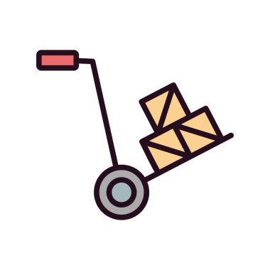 El arabası. Web simgesi basit tasarım