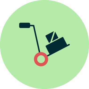 El arabası simgesi vektörü web ve mobil uygulama tasarımınız, kart işareti, logo konseptiniz için beyaz arkaplanda izole edildi