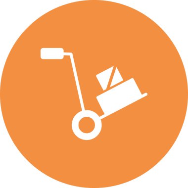 el arabası ile kutuları simge. vektör çizim