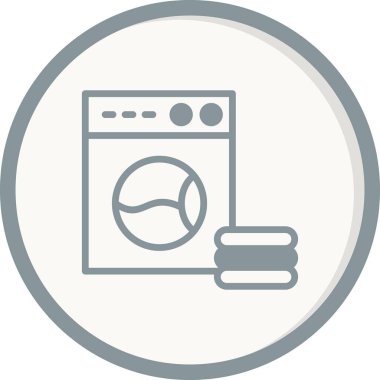 Çamaşır. Web simgesi basit illüstrasyon