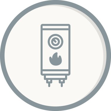 Modern su ısıtıcısı simgesinin vektör çizimi