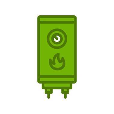Modern su ısıtıcısı simgesinin vektör çizimi