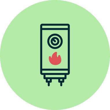 Modern su ısıtıcısı simgesinin vektör çizimi