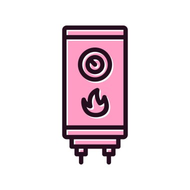 Modern su ısıtıcısı simgesinin vektör çizimi