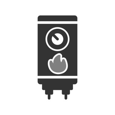 Modern su ısıtıcısı simgesinin vektör çizimi