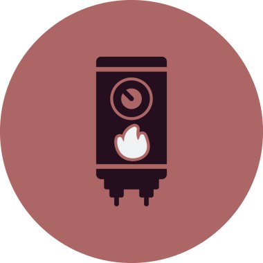Modern su ısıtıcısı simgesinin vektör çizimi