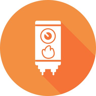 Modern su ısıtıcısı simgesinin vektör çizimi