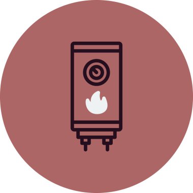Modern su ısıtıcısı simgesinin vektör çizimi