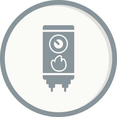Modern su ısıtıcısı simgesinin vektör çizimi