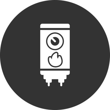 Modern su ısıtıcısı simgesinin vektör çizimi