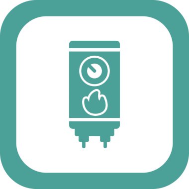 Modern su ısıtıcısı simgesinin vektör çizimi