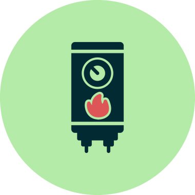 Modern su ısıtıcısı simgesinin vektör çizimi