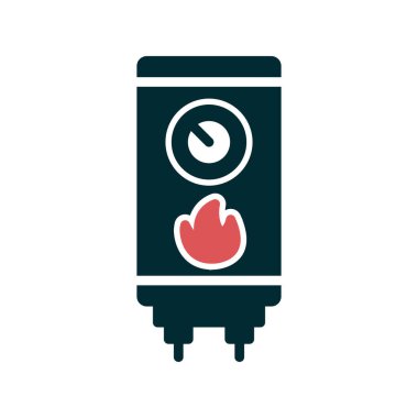 Modern su ısıtıcısı simgesinin vektör çizimi