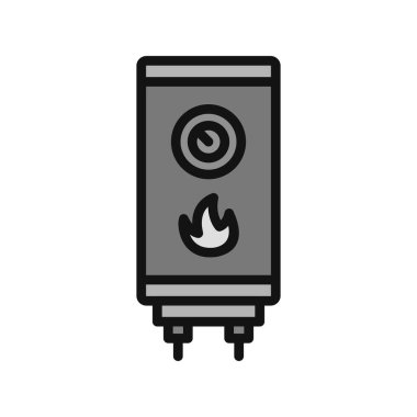 Modern su ısıtıcısı simgesinin vektör çizimi