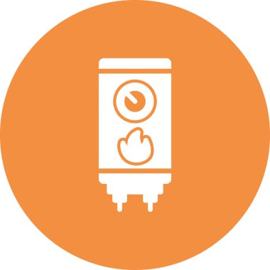 Modern su ısıtıcısı simgesinin vektör çizimi