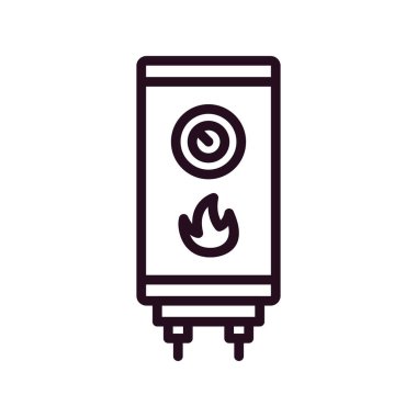 Modern su ısıtıcısı simgesinin vektör çizimi