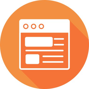 Bilgisayar ekranında web sayfası, basit vektör illüstrasyonu