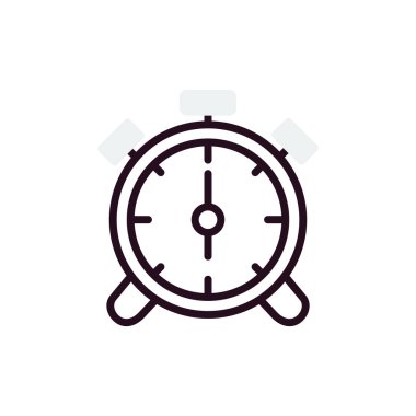 Çalar saat simgesi. özet vektör resimleme çizelgesi. 