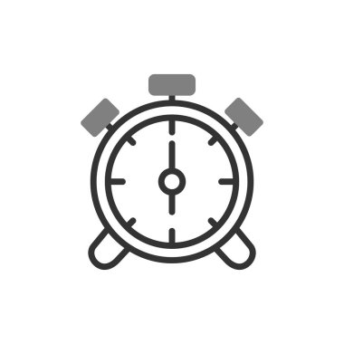 Çalar saat simgesi. özet vektör resimleme çizelgesi. 