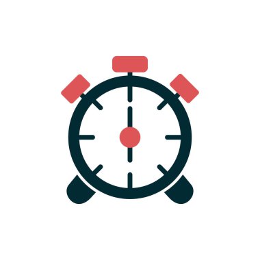 Çalar saat simgesi. özet vektör resimleme çizelgesi. 