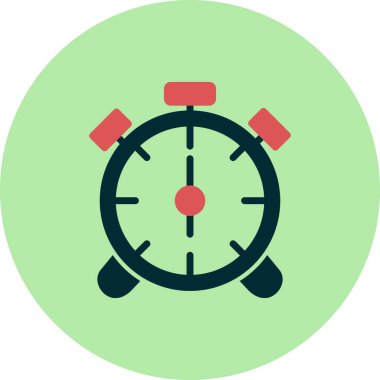 Çalar saat simgesi. özet vektör resimleme çizelgesi. 