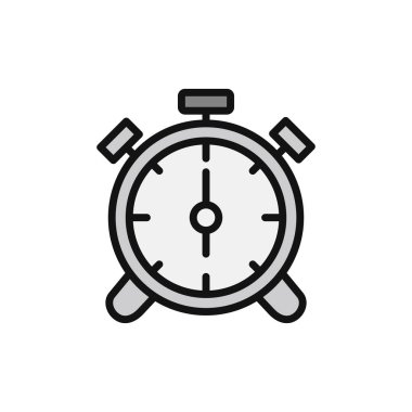 Çalar saat simgesi. özet vektör resimleme çizelgesi. 