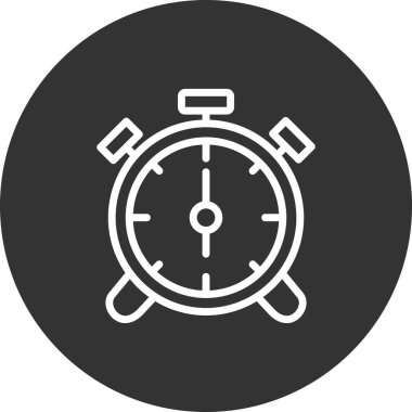 Çalar saat simgesi. özet vektör resimleme çizelgesi. 