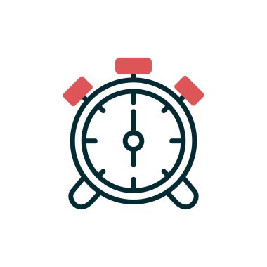 Çalar saat simgesi. özet vektör resimleme çizelgesi. 