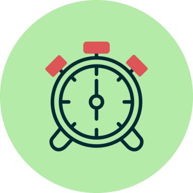 Çalar saat simgesi. özet vektör resimleme çizelgesi. 