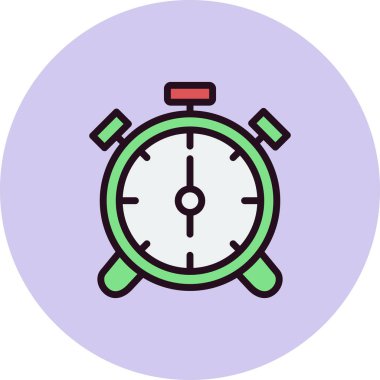 Çalar saat simgesi. özet vektör resimleme çizelgesi. 