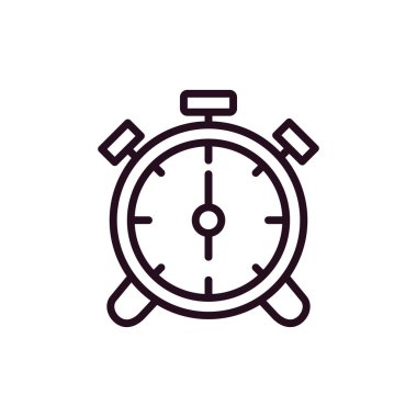 Çalar saat simgesi. özet vektör resimleme çizelgesi. 