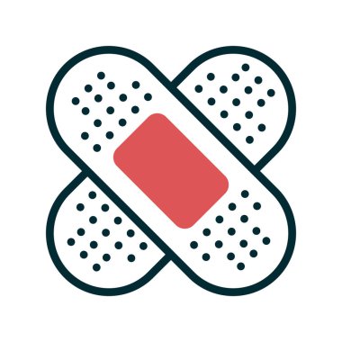 Bandaj sağlık simgesinin vektör illüstrasyonu