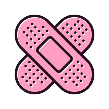 Bandaj sağlık simgesinin vektör illüstrasyonu