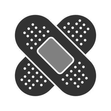 Bandaj sağlık simgesinin vektör illüstrasyonu