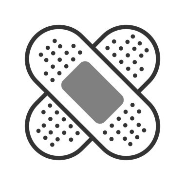 Bandaj sağlık simgesinin vektör illüstrasyonu