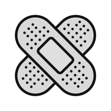 Bandaj sağlık simgesinin vektör illüstrasyonu