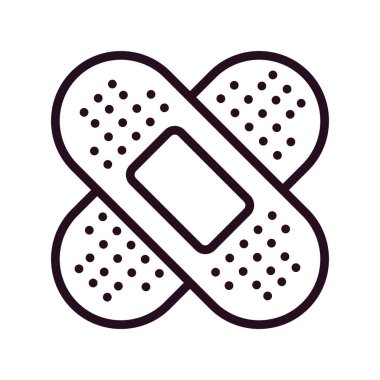 Bandaj sağlık simgesinin vektör illüstrasyonu