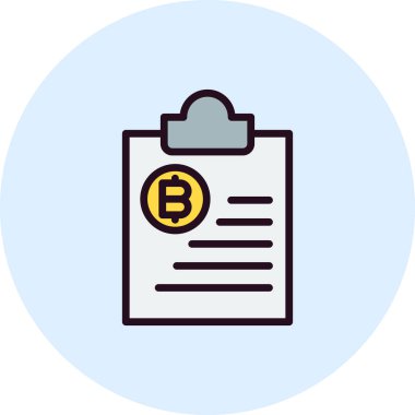 Bitcoin pano simgesi, vektör illüstrasyonu