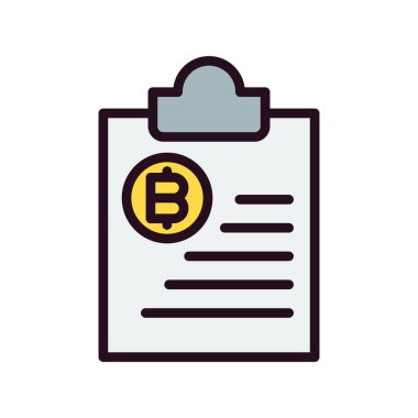 Bitcoin pano simgesi, vektör illüstrasyonu