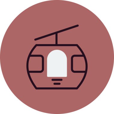 Kablo Kabin ikonu vektör illüstrasyonu