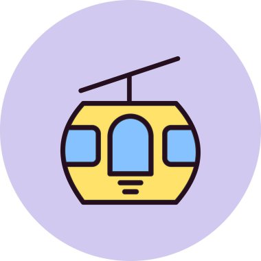 Kablo Kabin ikonu vektör illüstrasyonu