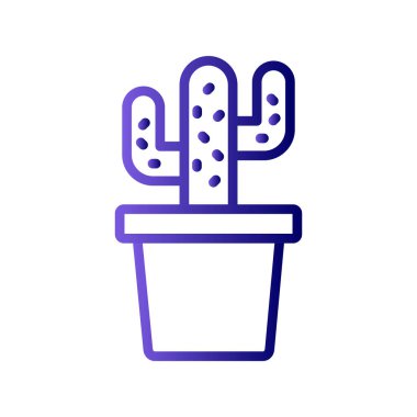 Kaktüs. Web simgesi basit illüstrasyon