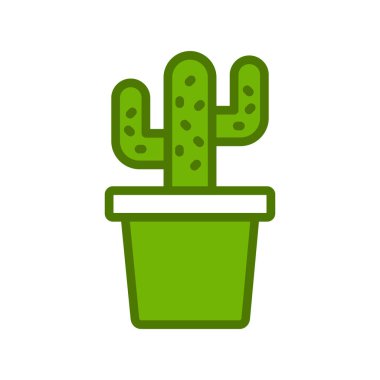 Kaktüs. Web simgesi basit illüstrasyon